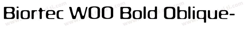 Biortec W00 Bold Oblique字体转换